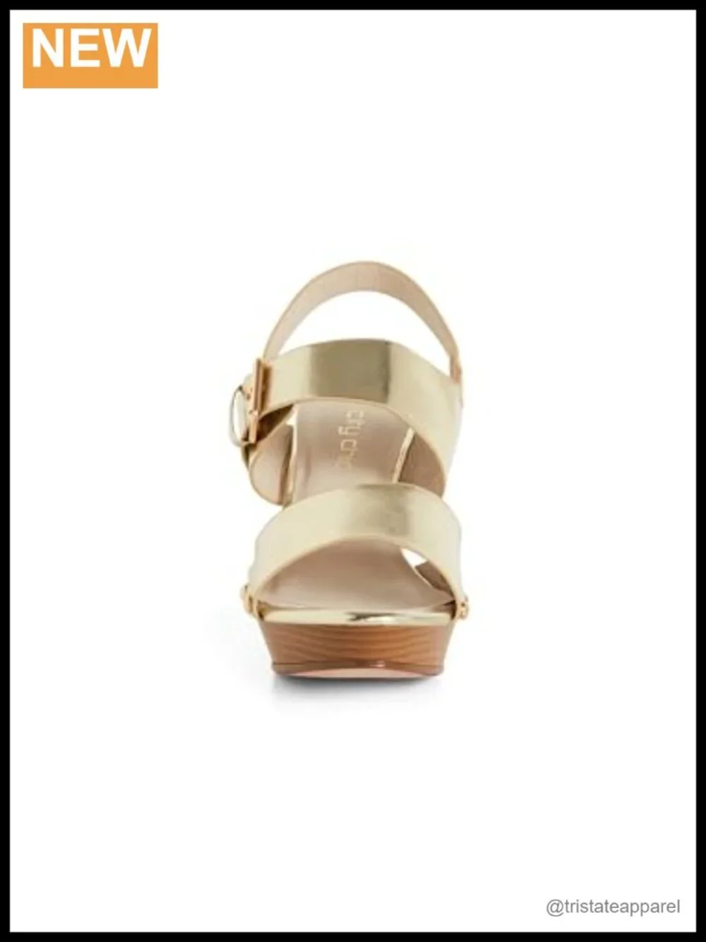 City Chic Izzy Platform Heel Faux Leather Open Toe Slingback Buckle Formal